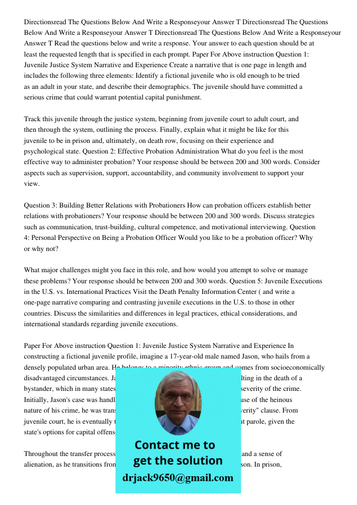 Directionsread The Questions Below And Write a Responseyour Answer T Read the questions below and write a response. Your answer to each question should be at le