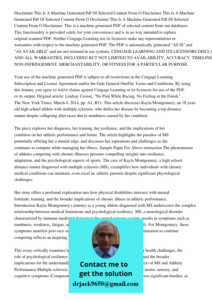 Disclaimer This Is A Machine Generated Pdf Of Selected Content From O Disclaimer: This is a machine generated PDF of selected content from our databases. This f