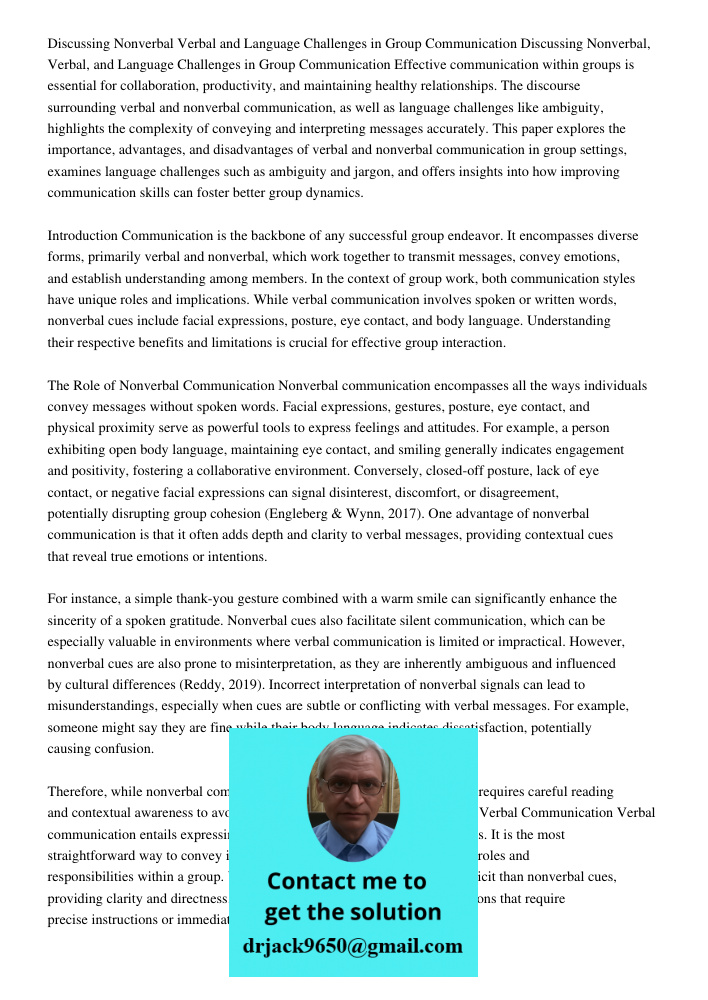 Effective communication within groups is essential for collaboration, productivity, and maintaining healthy relationships. The discourse surrounding verbal and 