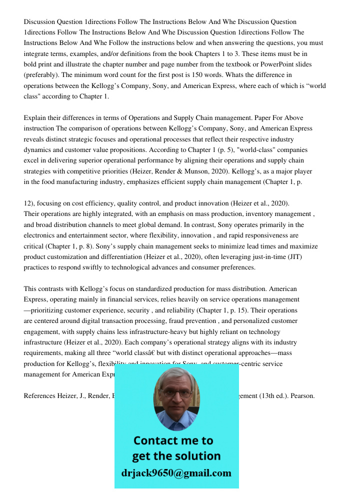 Discussion Question 1directions Follow The Instructions Below And Whe Follow the instructions below and when answering the questions, you must integrate terms, 