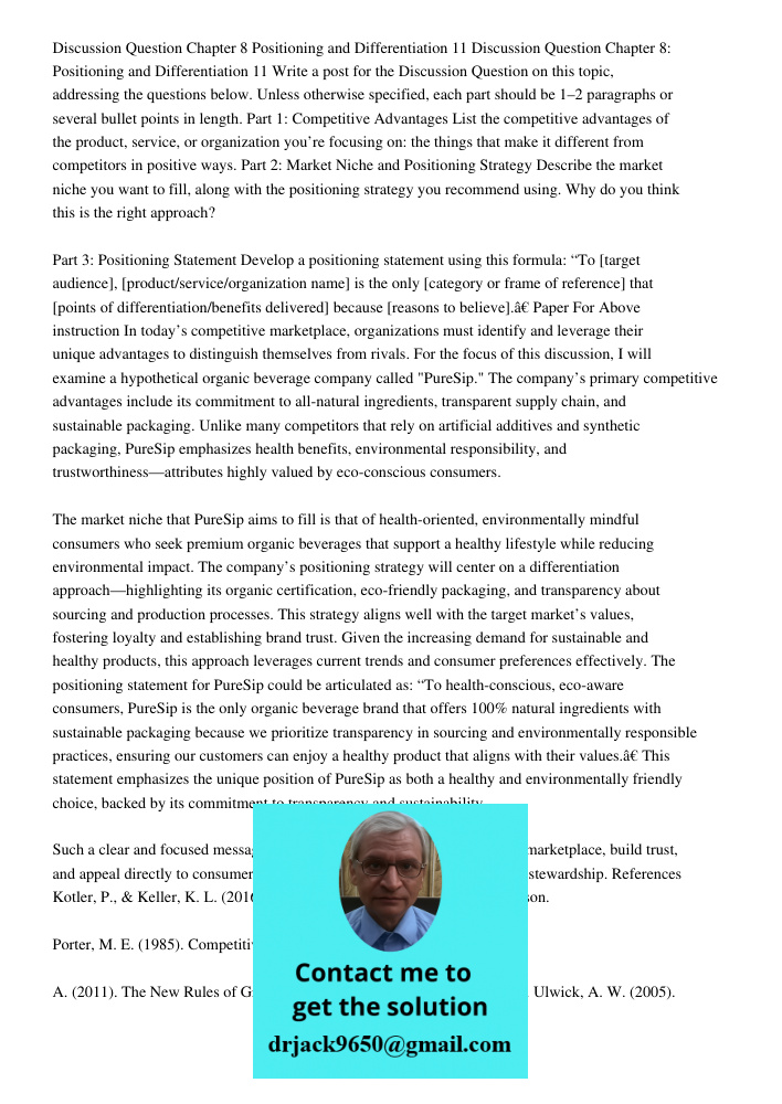 Write a post for the Discussion Question on this topic, addressing the questions below. Unless otherwise specified, each part should be 1–2 paragraphs or severa