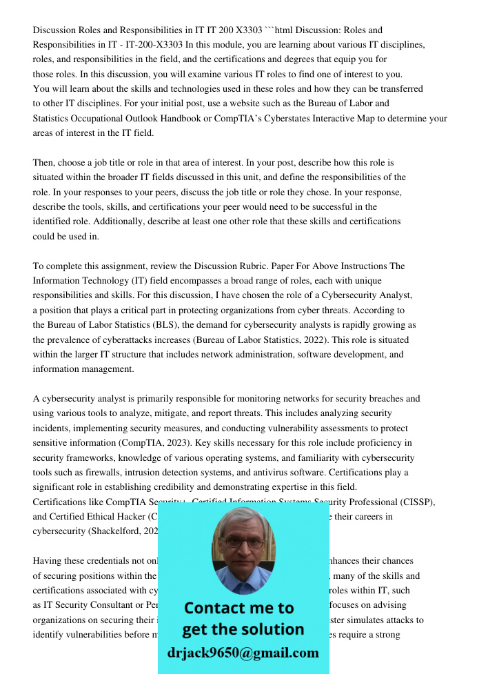 Discussion: Roles And Responsibilities In IT