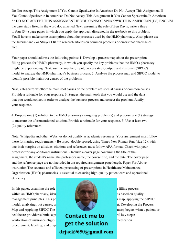 Do Not Accept This Assignment If You Cannot Speakwrite In American ** DO NOT ACCEPT THIS ASSIGNMENT IF YOU CANNOT SPEAK/WRITE IN AMERICAN (US) ENGLISH!! First -