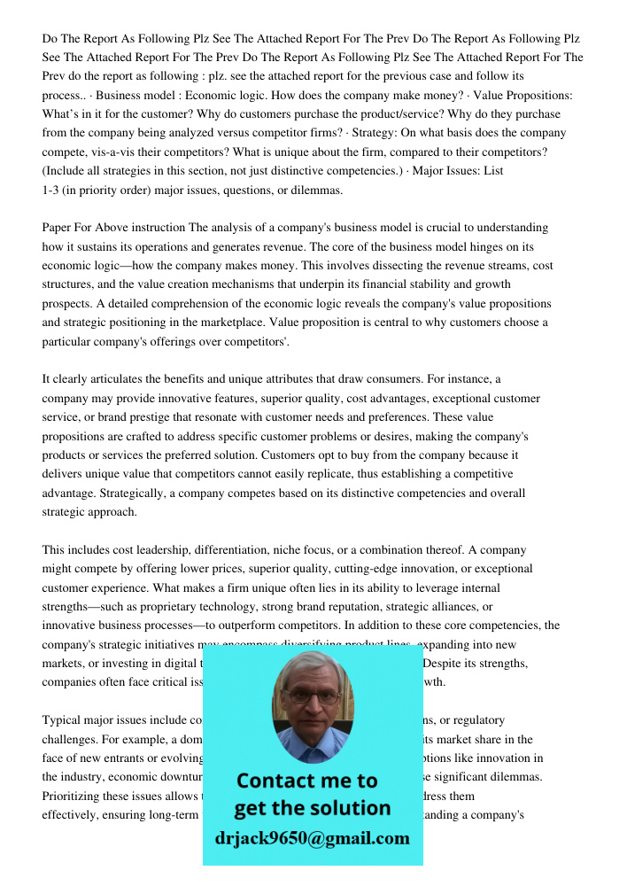 Do The Report As Following Plz See The Attached Report For The Prev do the report as following : plz. see the attached report for the previous case and follow i