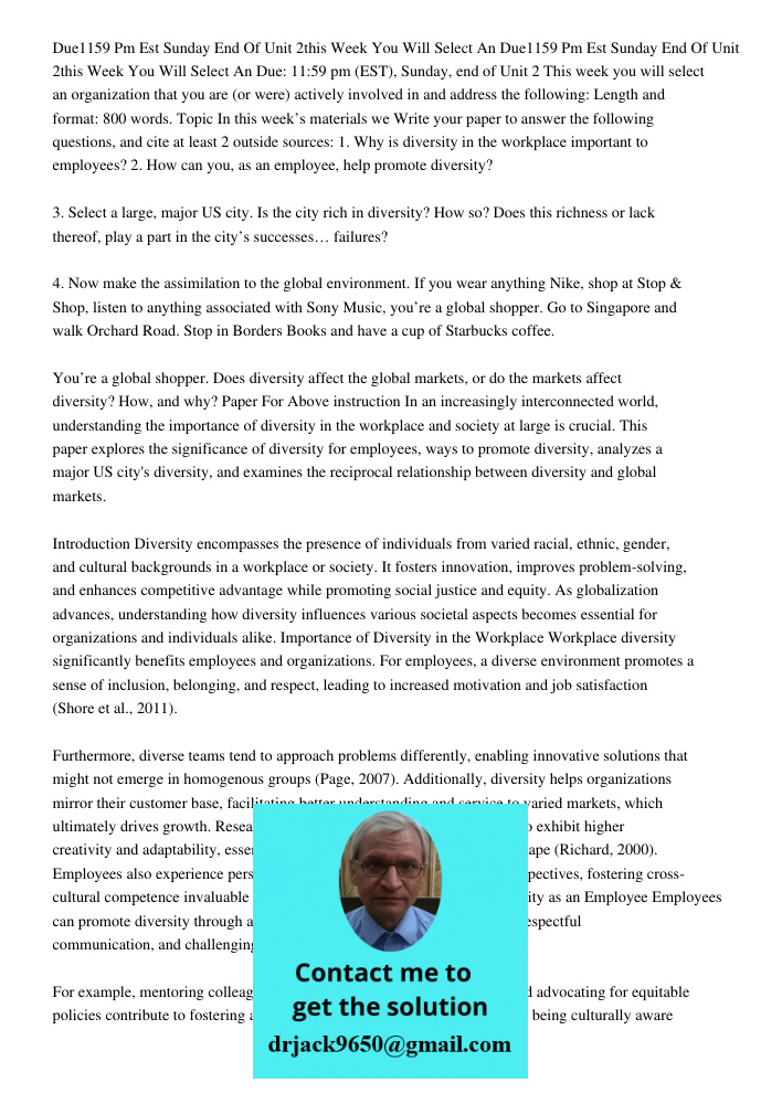 Due: 11:59 pm (EST), Sunday, end of Unit 2 This week you will select an organization that you are (or were) actively involved in and address the following: Leng