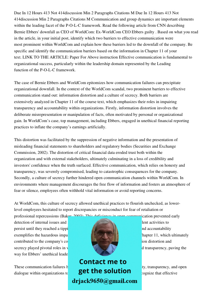 Communication and group dynamics are important elements within the leading facet of the P-O-L-C framework. Read the following article from CNN describing Bernie