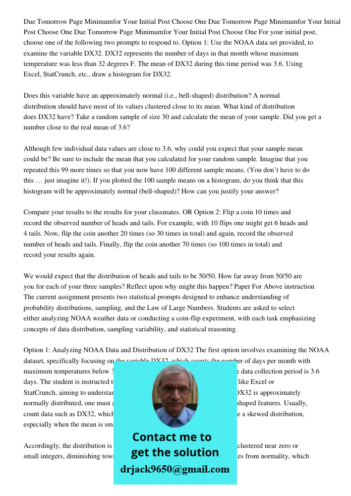 Due Tomorrow 51919 1 Page Minimumfor Your Initial Post Choose One For your initial post, choose one of the following two prompts to respond to. Option 1: Use th