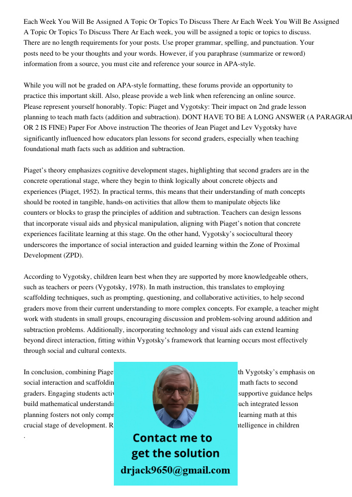 Each week, you will be assigned a topic or topics to discuss. There are no length requirements for your posts. Use proper grammar, spelling, and punctuation. Yo