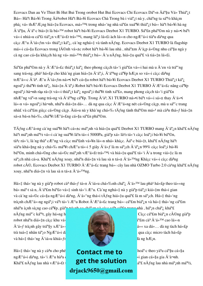 Trong bài viết này, chúng ta sẽ khám phá về thương hiệu Ecovacs, một trong những nhà sản xuất thiết bị hút bụi hàng đầu, đặc biệt là bộ robot hút bụi Ecovacs De