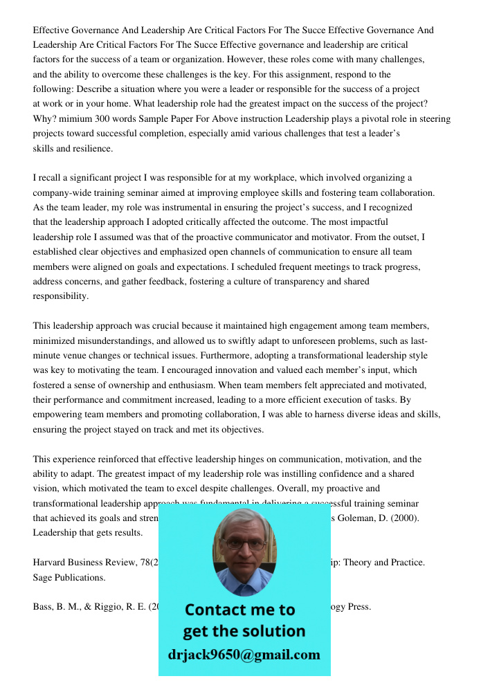 Effective governance and leadership are critical factors for the success of a team or organization. However, these roles come with many challenges, and the abil