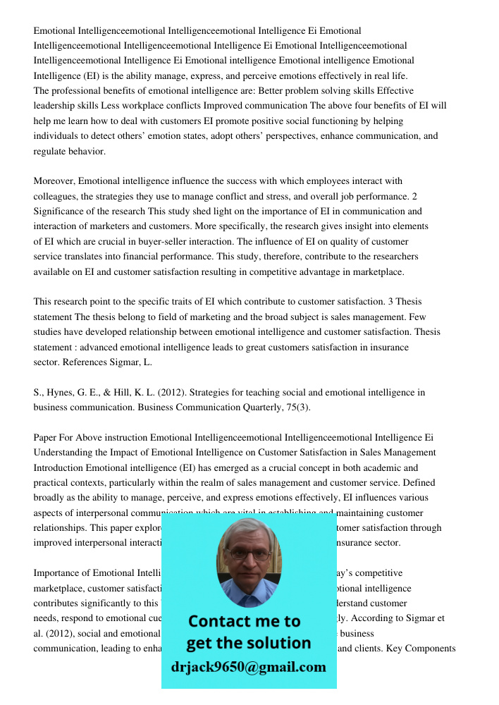 Emotional Intelligenceemotional Intelligenceemotional Intelligence Ei Emotional intelligence Emotional intelligence Emotional Intelligence (EI) is the ability m