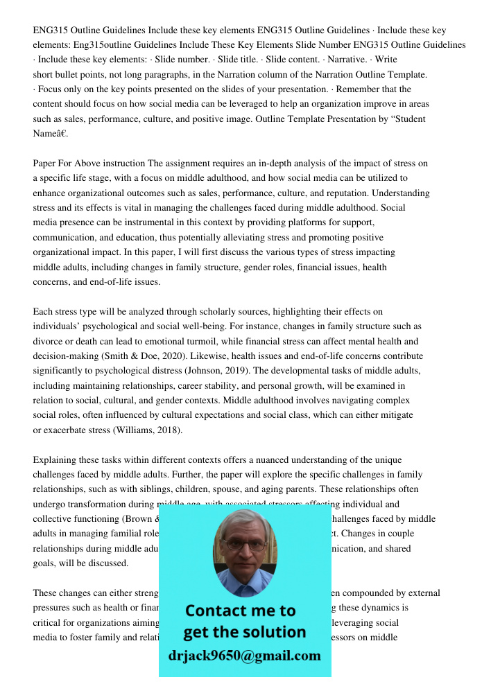 Eng315outline Guidelines Include These Key Elements Slide Number ENG315 Outline Guidelines · Include these key elements: · Slide number. · Slide title. · Slide 