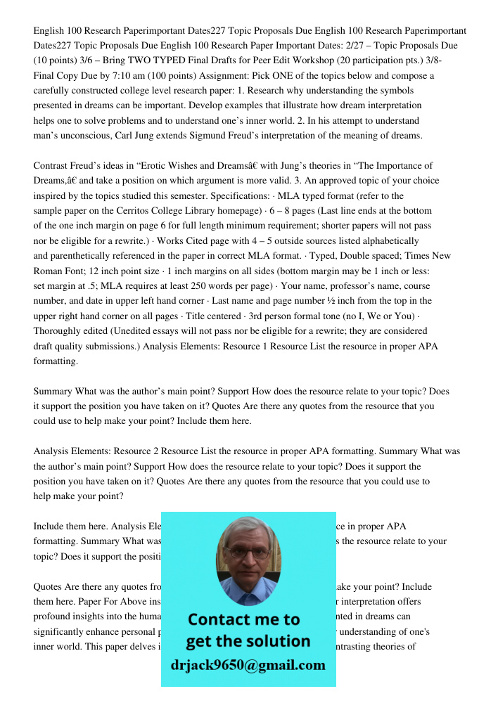 English 100 Research Paper Important Dates: 2/27 – Topic Proposals Due (10 points) 3/6 – Bring TWO TYPED Final Drafts for Peer Edit Workshop (20 participation p