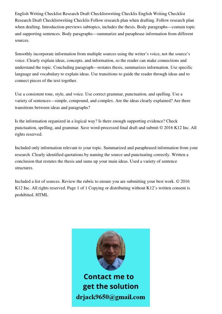 Follow research plan when drafting. Follow research plan when drafting. Introduction-previews subtopics, includes the thesis. Body paragraphs—contain topic and 