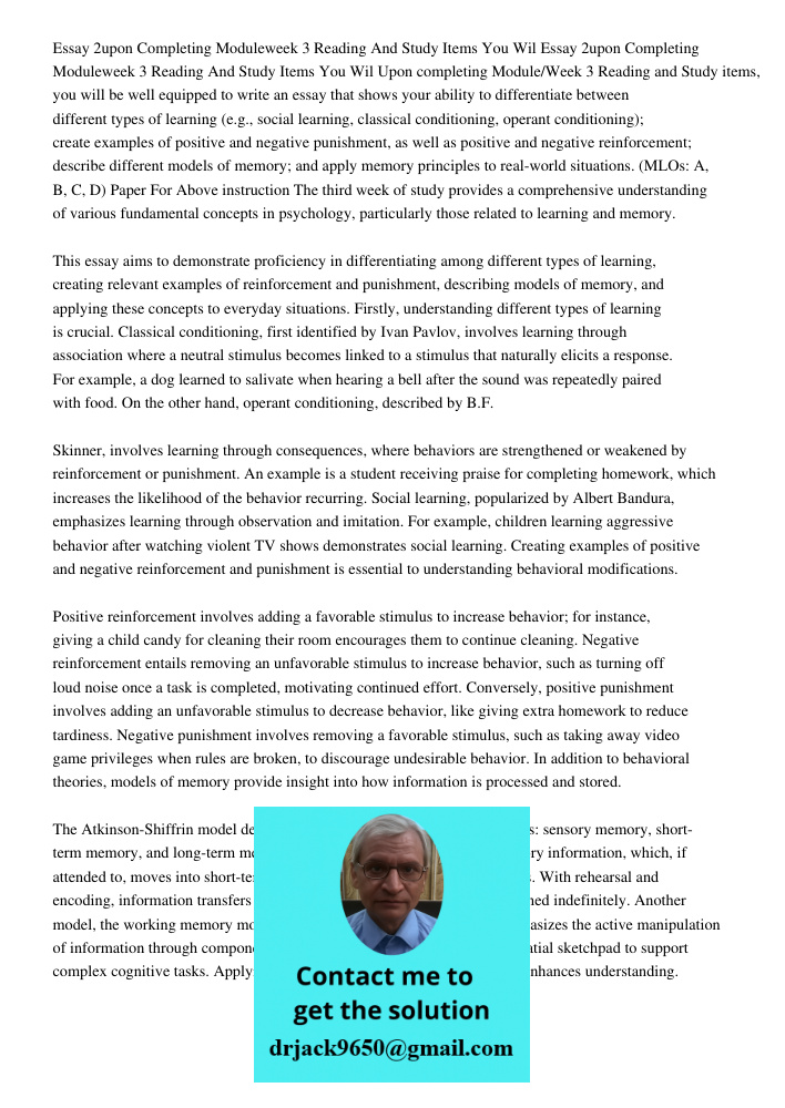 Upon completing Module/Week 3 Reading and Study items, you will be well equipped to write an essay that shows your ability to differentiate between different ty