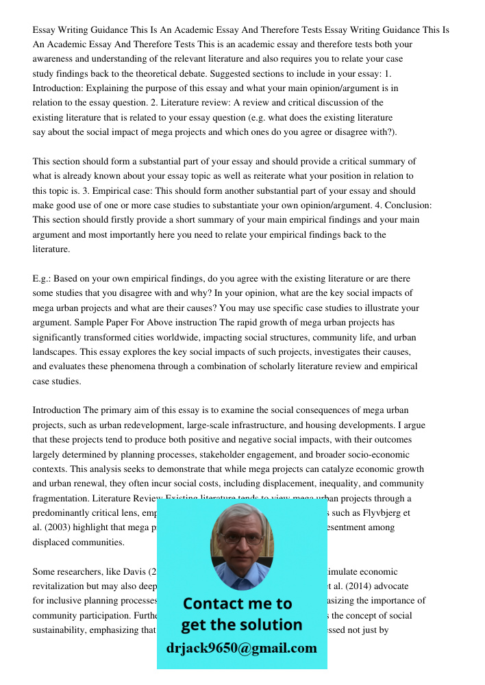 This is an academic essay and therefore tests both your awareness and understanding of the relevant literature and also requires you to relate your case study f