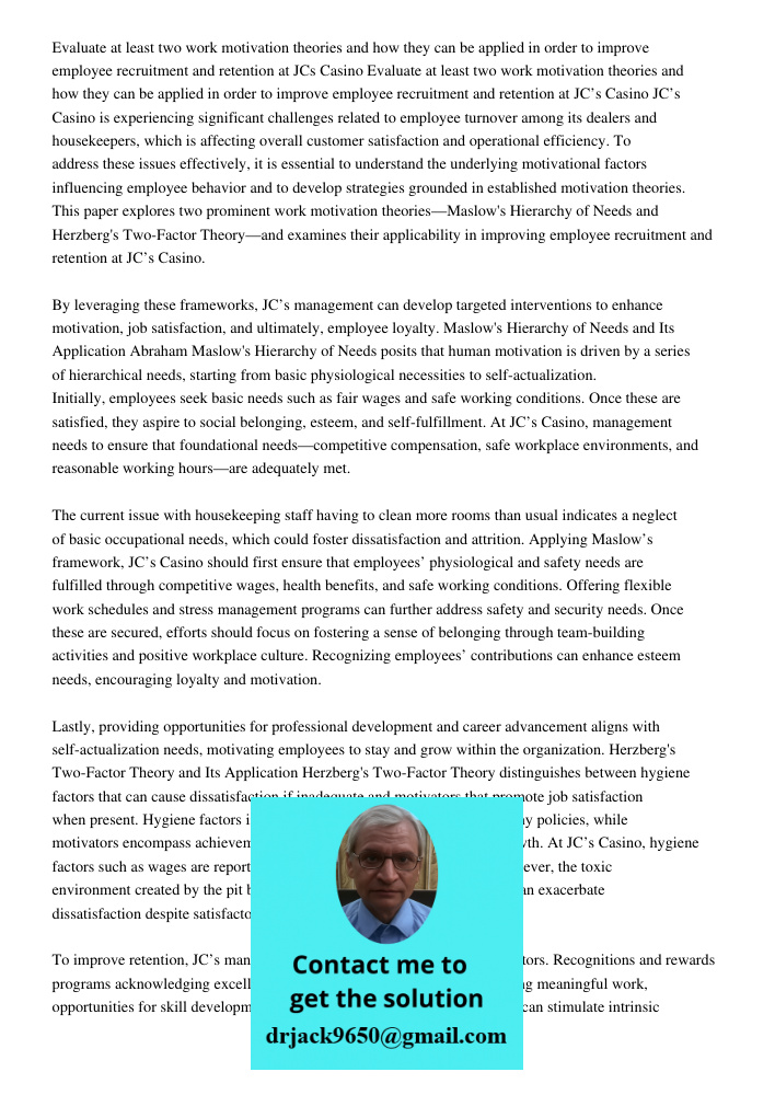 JC’s Casino is experiencing significant challenges related to employee turnover among its dealers and housekeepers, which is affecting overall customer satisfac
