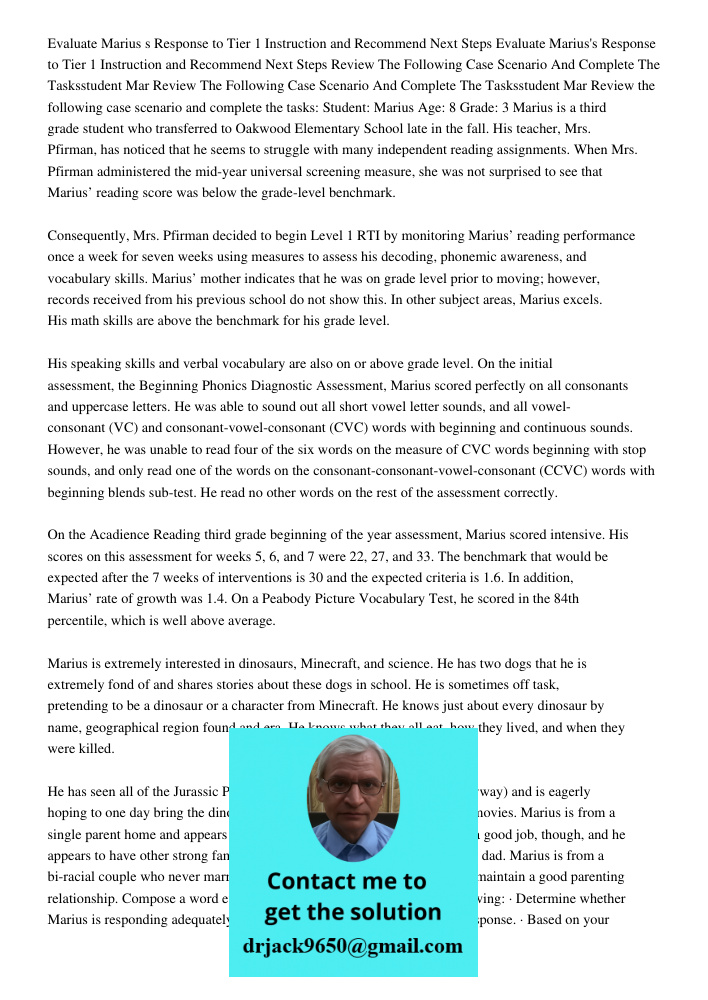 Review The Following Case Scenario And Complete The Tasksstudent Mar Review The Following Case Scenario And Complete The Tasksstudent Mar Review the following c