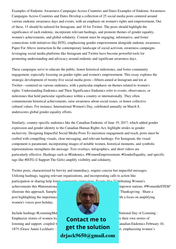 Develop a collection of 25 social media posts centered around various endemic awareness days and events, with an emphasis on women's rights and empowerment. Out