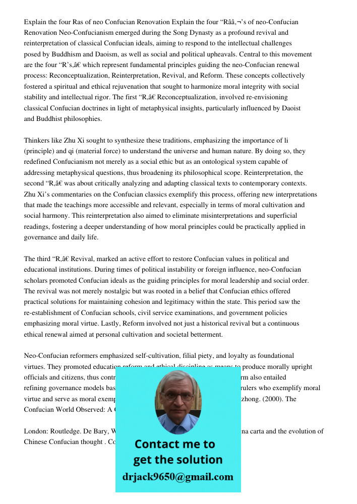Neo-Confucianism emerged during the Song Dynasty as a profound revival and reinterpretation of classical Confucian ideals, aiming to respond to the intellectual