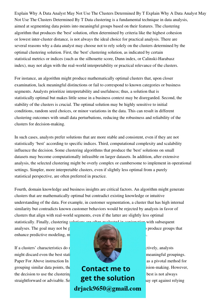 Data clustering is a fundamental technique in data analysis, aimed at segmenting data points into meaningful groups based on their features. The clustering algo