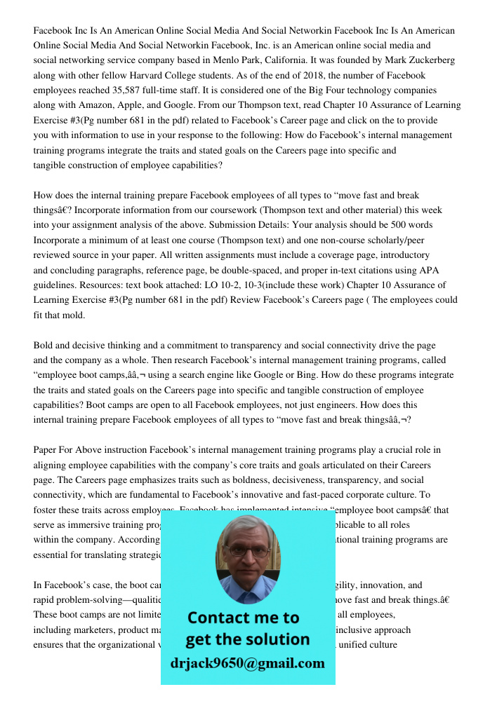 Facebook, Inc. is an American online social media and social networking service company based in Menlo Park, California. It was founded by Mark Zuckerberg along