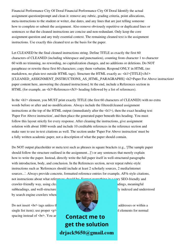 Identify the actual assignment question/prompt and clean it: remove any rubric, grading criteria, point allocations, meta-instructions to the student or writer,