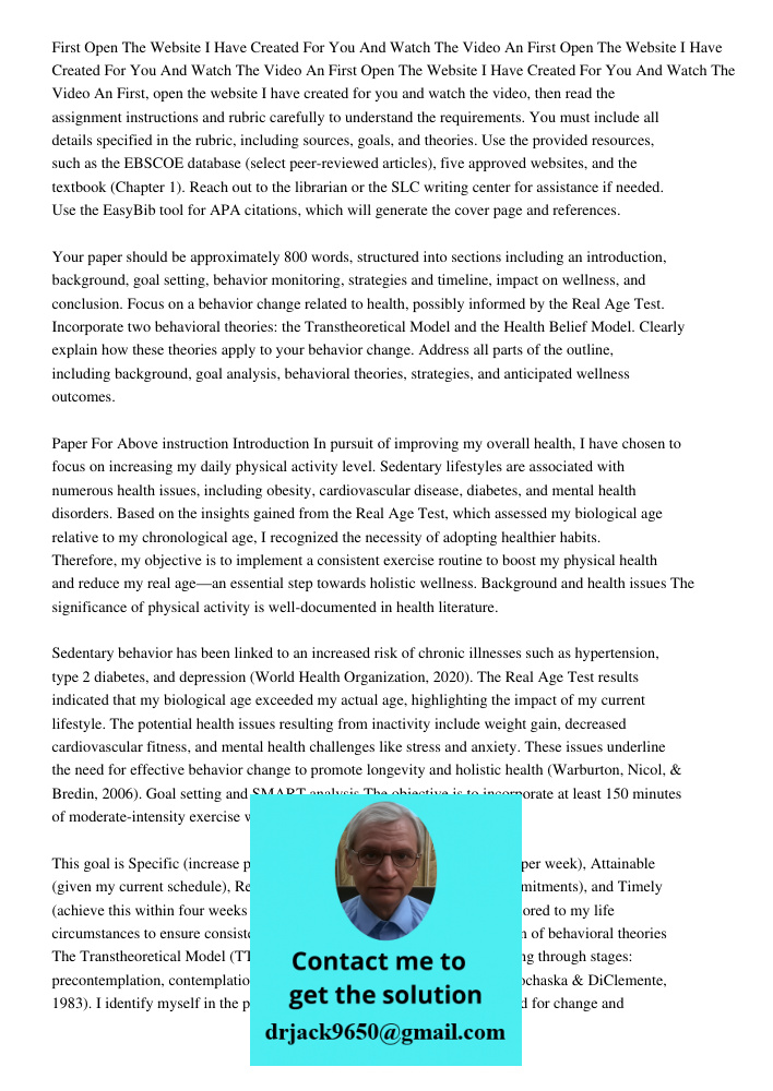 First Open The Website I Have Created For You And Watch The Video An First, open the website I have created for you and watch the video, then read the assignmen