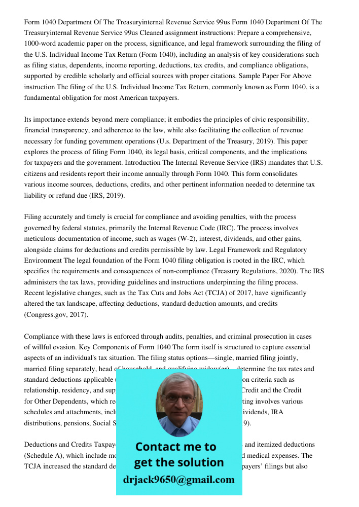 Cleaned assignment instructions: Prepare a comprehensive, 1000-word academic paper on the process, significance, and legal framework surrounding the filing of t