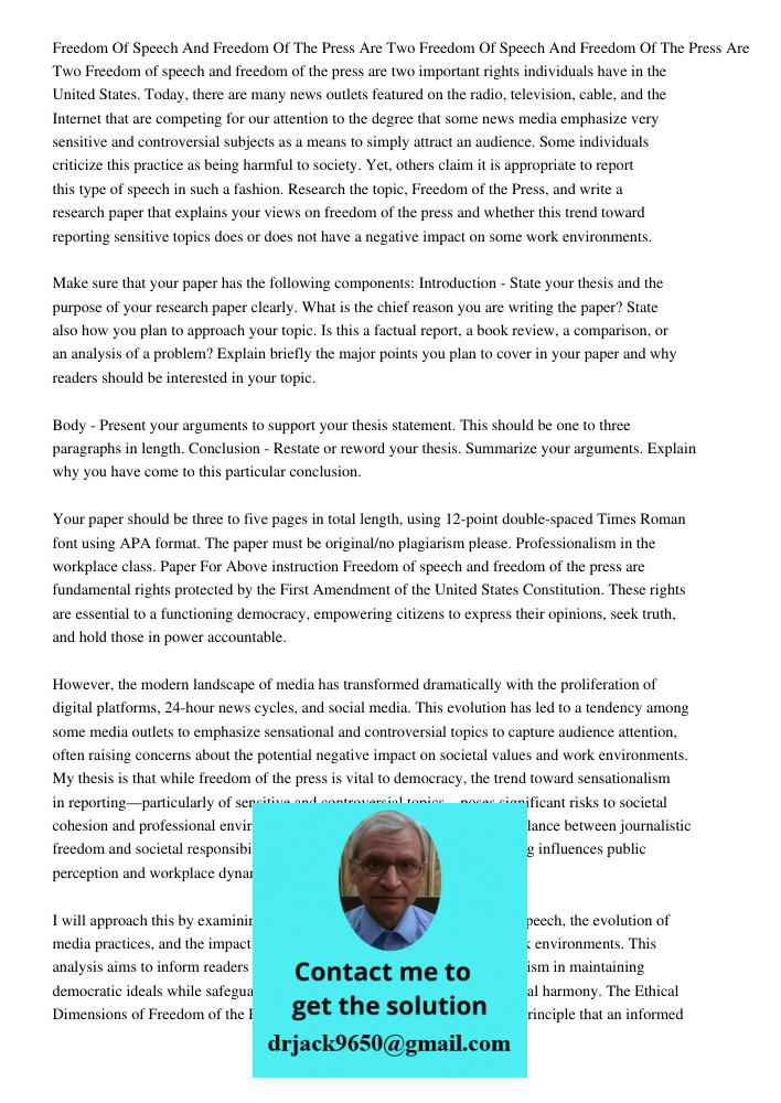 Freedom of speech and freedom of the press are two important rights individuals have in the United States. Today, there are many news outlets featured on the ra