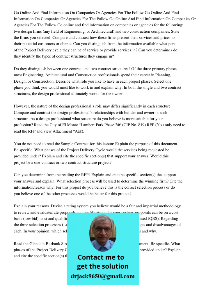 Go Online And Find Information On Companies Or Agencies For The Follow Go online and find information on companies or agencies for the following: two design fir