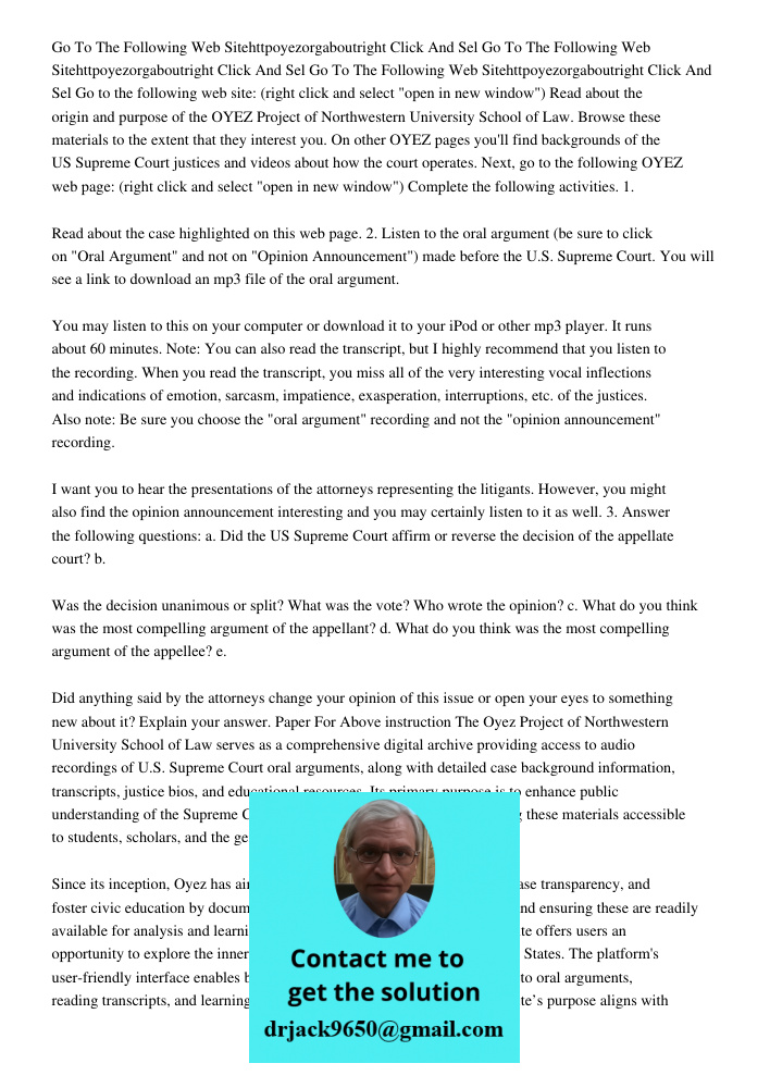 Go To The Following Web Sitehttpoyezorgaboutright Click And Sel Go to the following web site: (right click and select "open in new window") Read about the origi