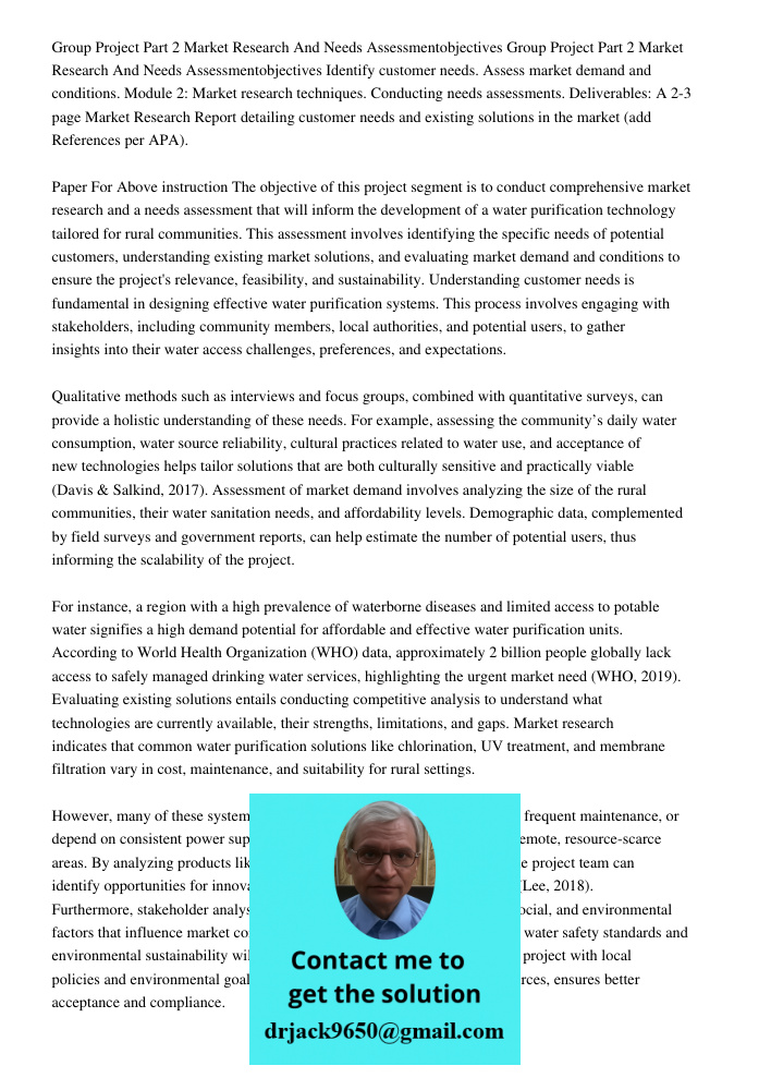 Identify customer needs. Assess market demand and conditions. Module 2: Market research techniques. Conducting needs assessments. Deliverables: A 2-3 page Marke