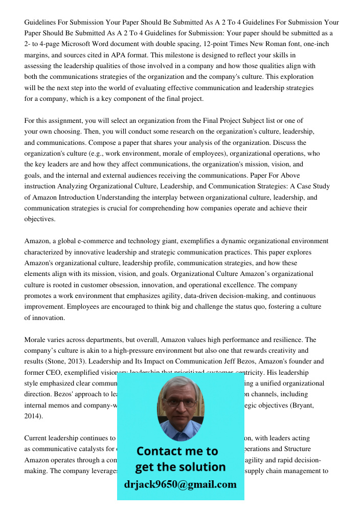 Guidelines for Submission: Your paper should be submitted as a 2- to 4-page Microsoft Word document with double spacing, 12-point Times New Roman font, one-inch