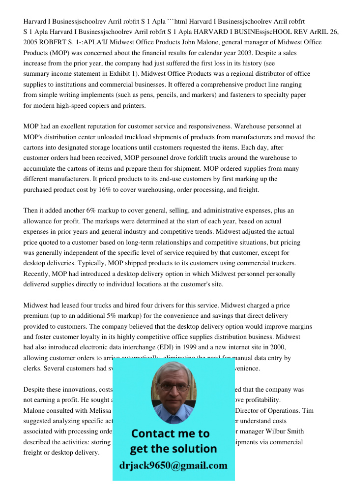 Harvard Business School 104 073 Rev April 26, 2005 Rob FRT