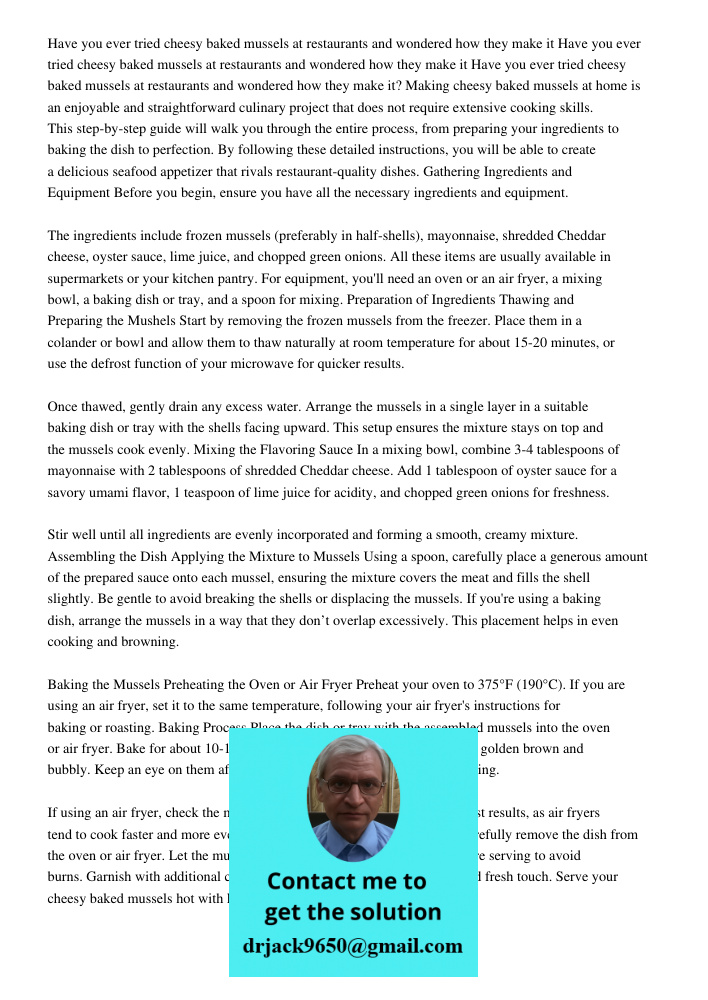 Have you ever tried cheesy baked mussels at restaurants and wondered how they make it Making cheesy baked mussels at home is an enjoyable and straightforward cu