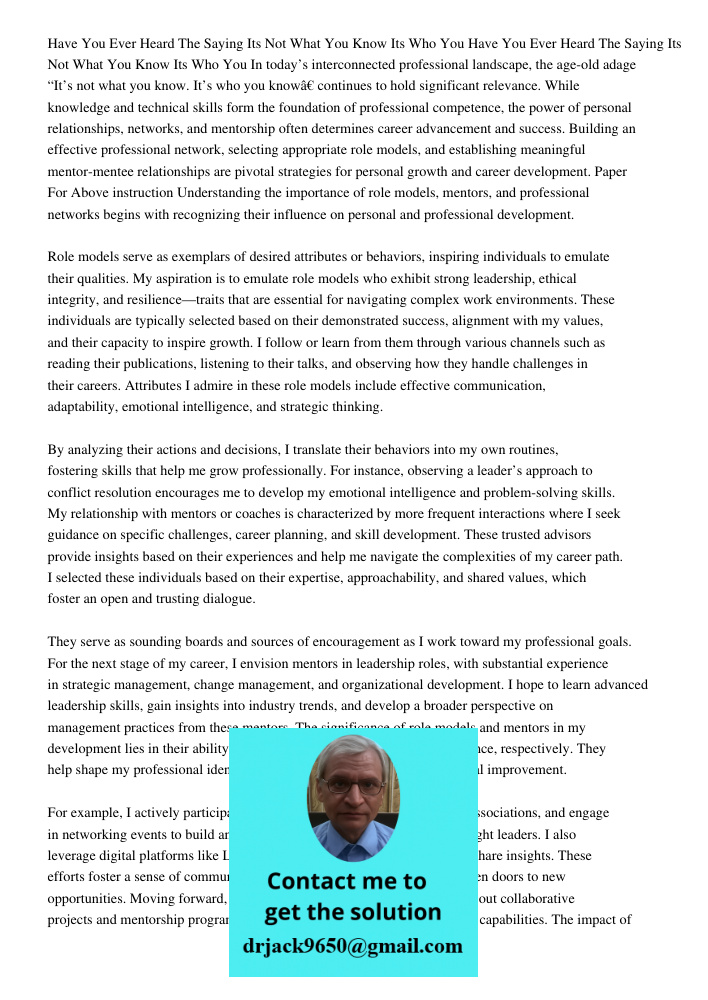 In today’s interconnected professional landscape, the age-old adage “It’s not what you know. It’s who you know” continues to hold significant relevance. While k
