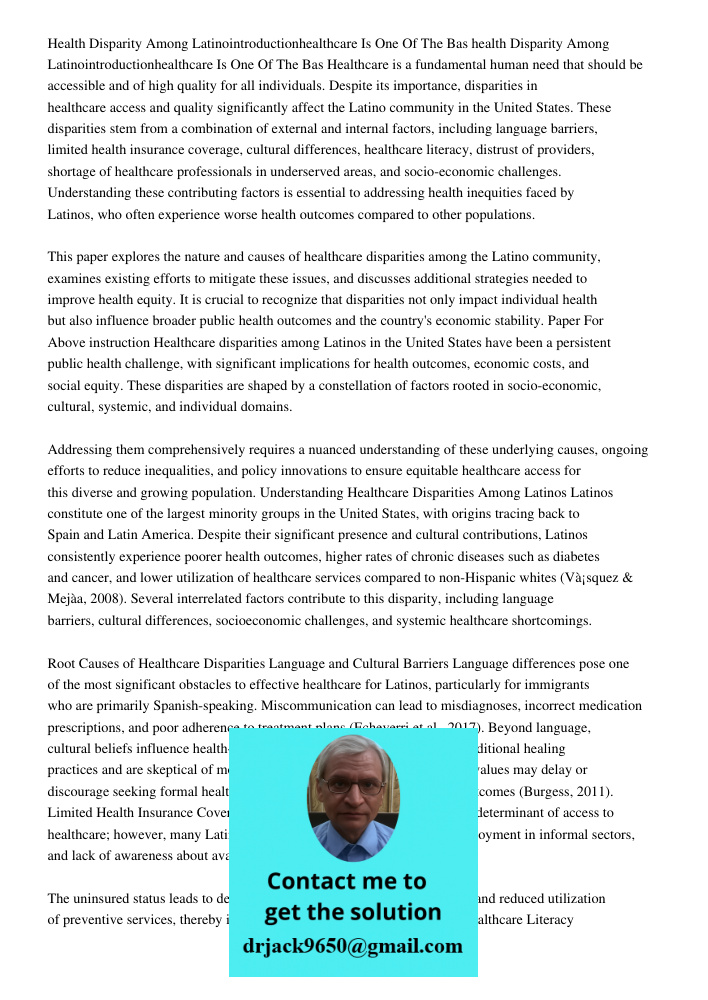 Healthcare is a fundamental human need that should be accessible and of high quality for all individuals. Despite its importance, disparities in healthcare acce
