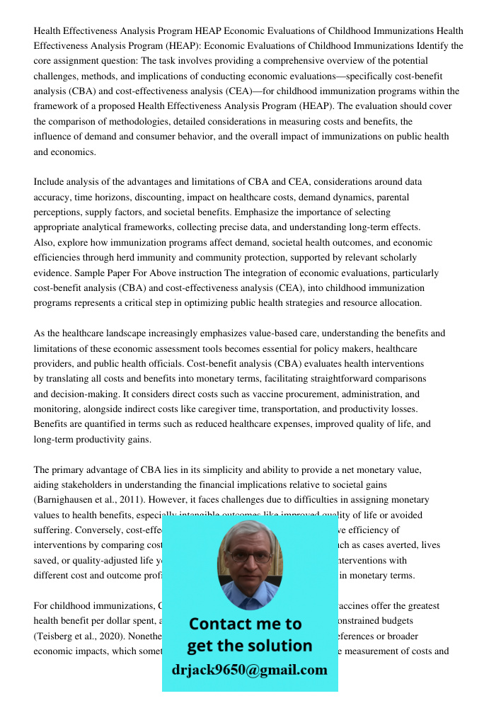 Identify the core assignment question: The task involves providing a comprehensive overview of the potential challenges, methods, and implications of conducting