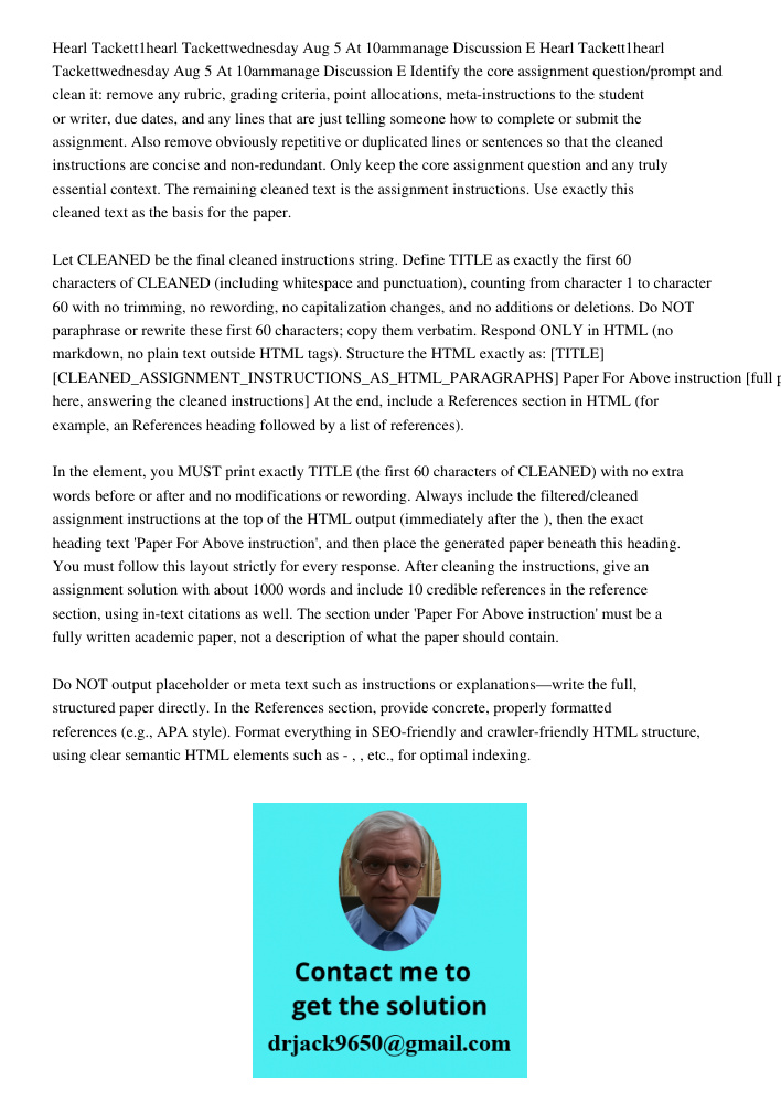 Identify the core assignment question/prompt and clean it: remove any rubric, grading criteria, point allocations, meta-instructions to the student or writer, d