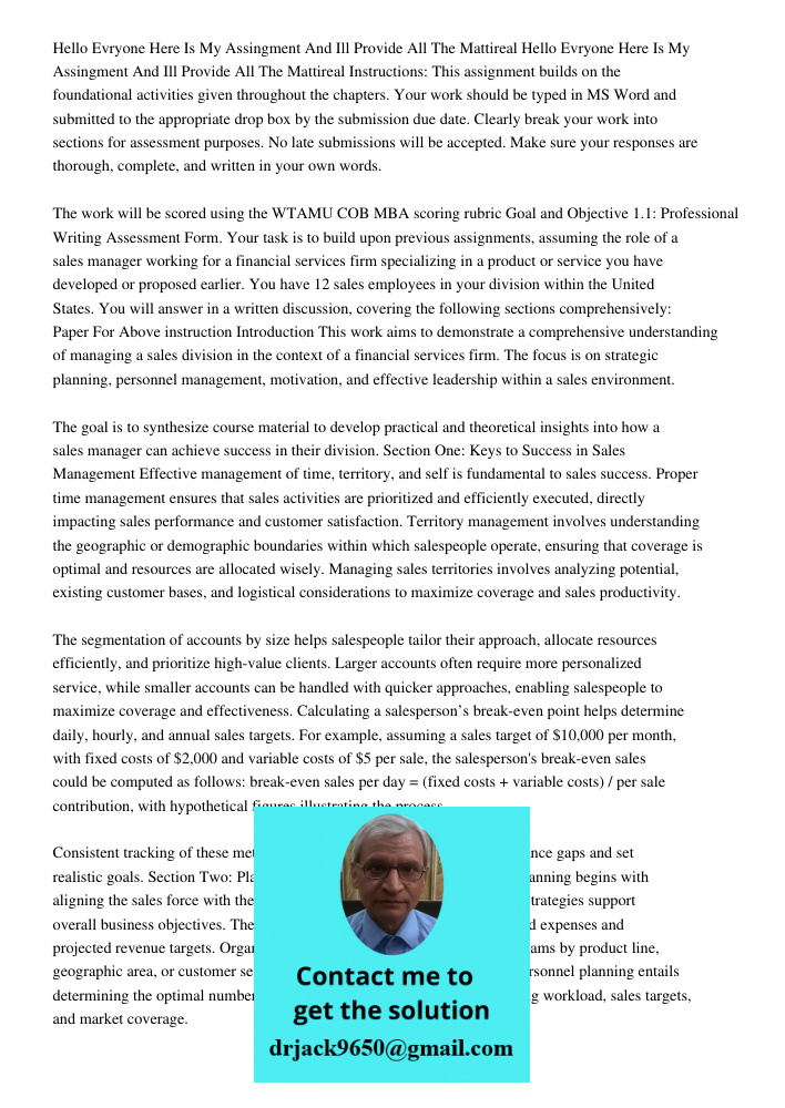 Instructions: This assignment builds on the foundational activities given throughout the chapters. Your work should be typed in MS Word and submitted to the app