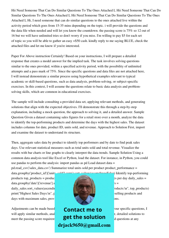 Hii Need Someone That Can Do Similar Questions To The Ones Attached L Hi, I need someone that can do similar questions to the ones attached live within the acti