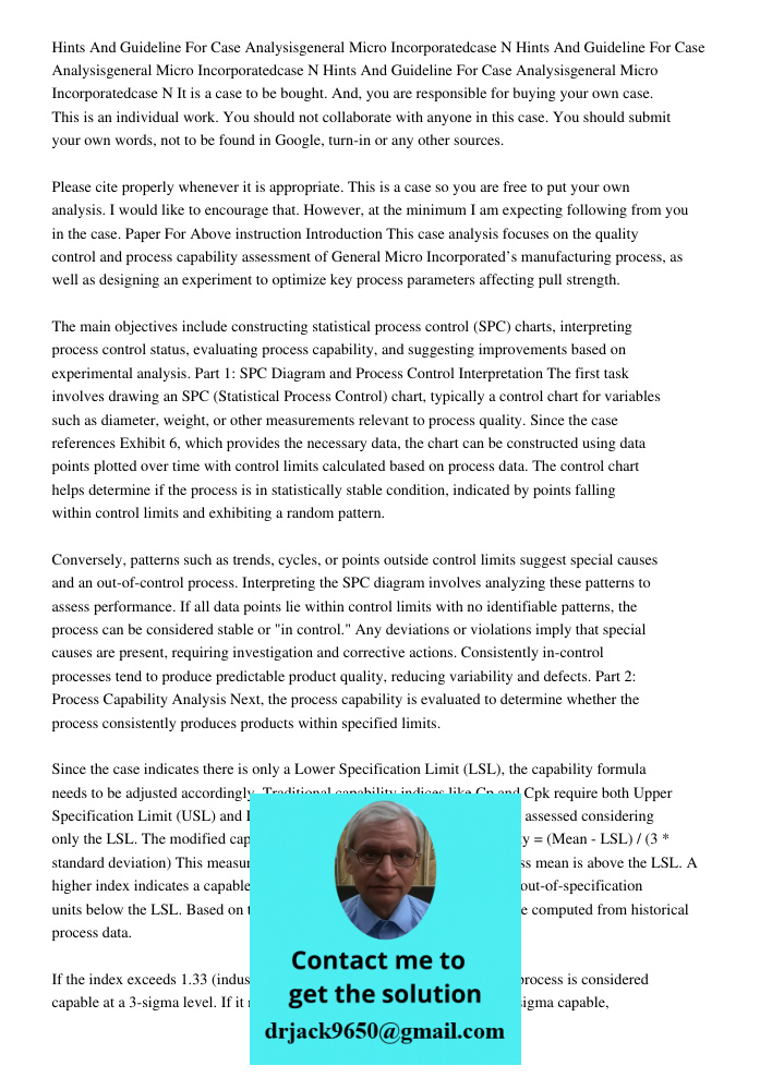 Hints And Guideline For Case Analysisgeneral Micro Incorporatedcase N It is a case to be bought. And, you are responsible for buying your own case. This is an i