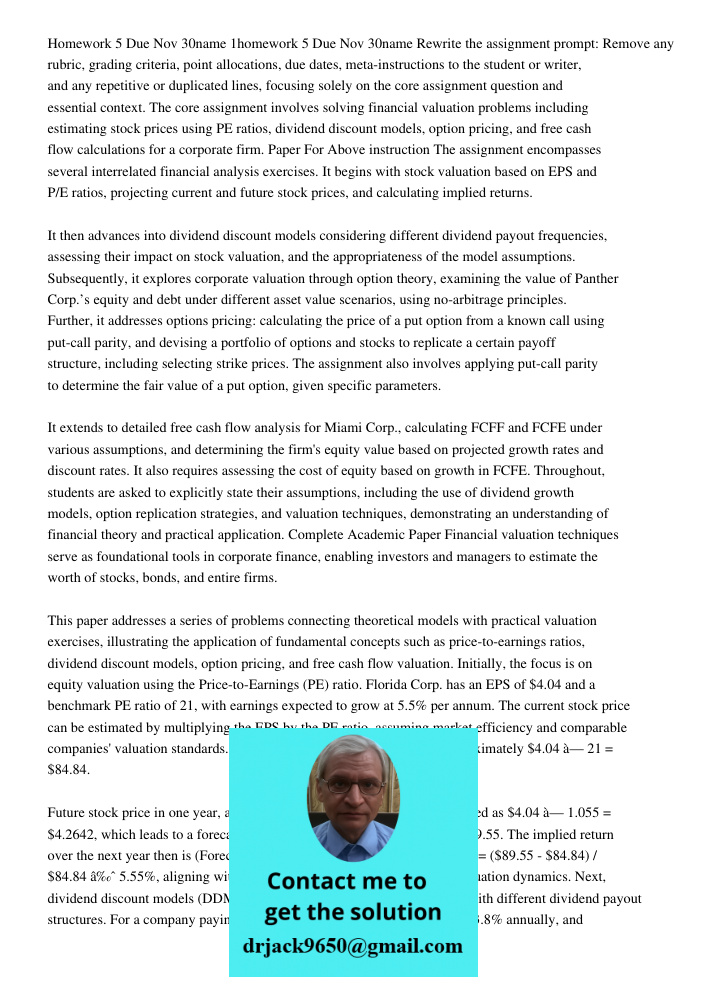 Rewrite the assignment prompt: Remove any rubric, grading criteria, point allocations, due dates, meta-instructions to the student or writer, and any repetitive