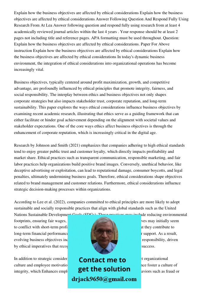 Answer Following Question And Respond Fully Using Research From At Lea Answer following question and respond fully using research from at least 4 academically r