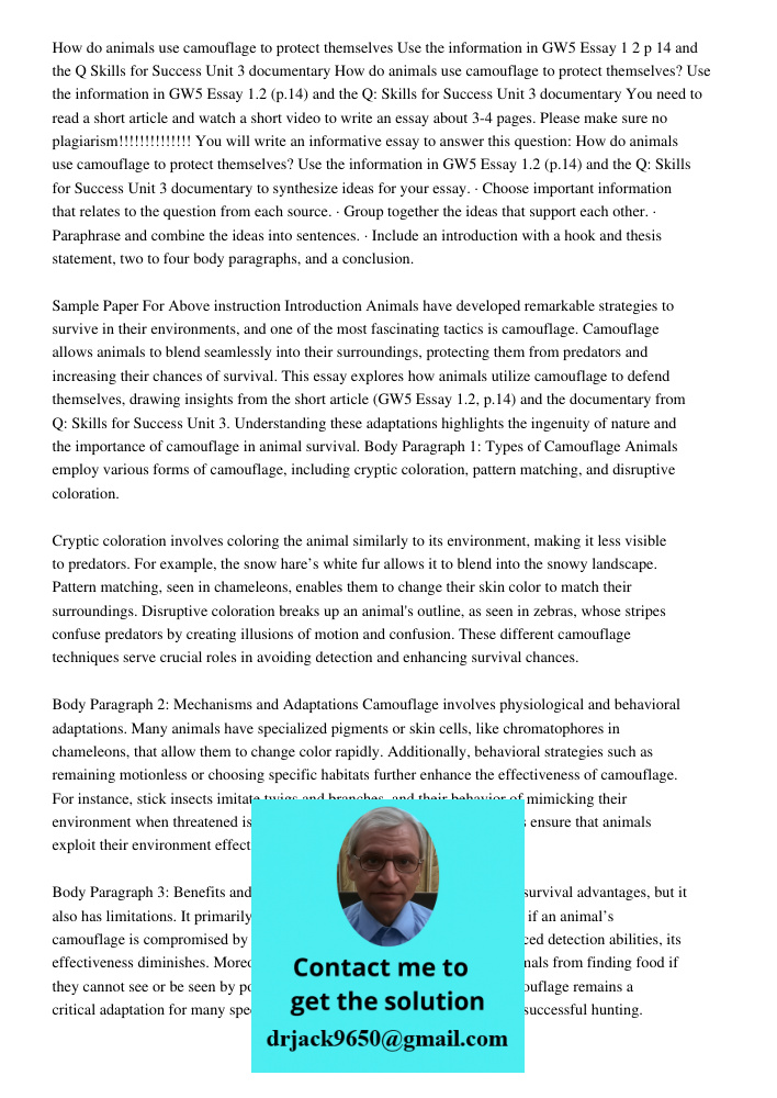 You need to read a short article and watch a short video to write an essay about 3-4 pages. Please make sure no plagiarism!!!!!!!!!!!!!! You will write an infor