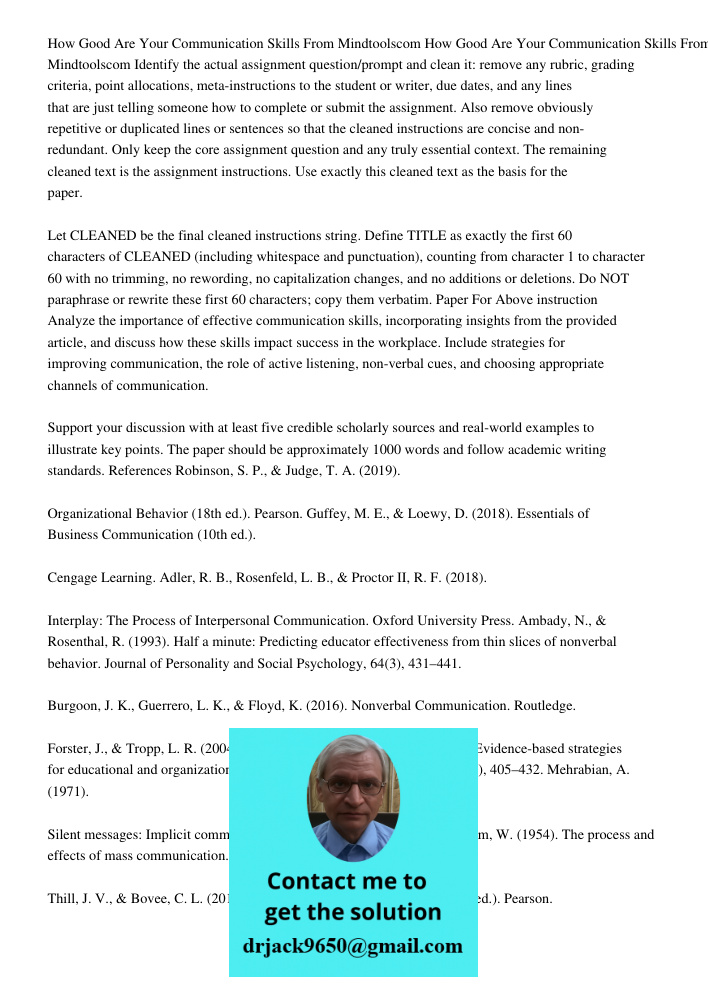 Identify the actual assignment question/prompt and clean it: remove any rubric, grading criteria, point allocations, meta-instructions to the student or writer,