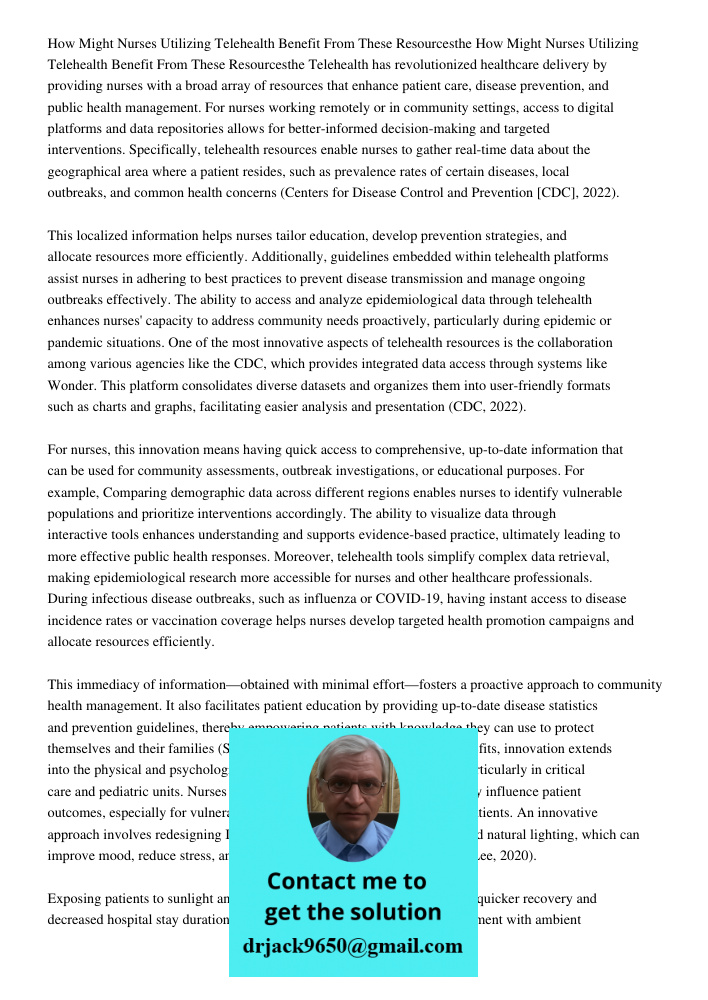 Telehealth has revolutionized healthcare delivery by providing nurses with a broad array of resources that enhance patient care, disease prevention, and public 