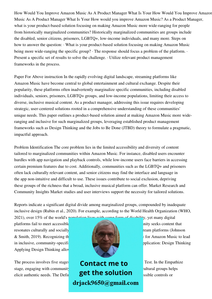 How would you improve Amazon Music? As a Product Manager, what is your product-based solution focusing on making Amazon Music more wide-ranging for people from 