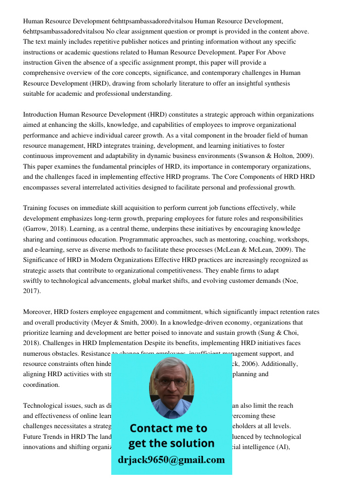 No clear assignment question or prompt is provided in the content above. The text mainly includes repetitive publisher notices and printing information without 